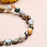 Jasper ocean bracelet made of oval stones