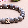 Picasso jasper with the Om symbol beaded bracelet