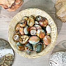 Polychrome tumbled oval jasper