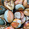 Polychrome tumbled oval jasper