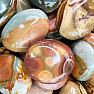 Polychrome tumbled oval jasper