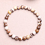 Jasper zebra bead bracelet 6 mm