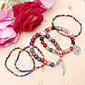 A set of five multicolor unisex fashion bracelets