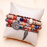 A set of five multicolor unisex fashion bracelets