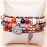 A set of five multicolor unisex fashion bracelets