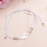 Jin corded drawstring bracelet white