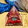 Hamsa Pyramid Orgonite with crystal crystal