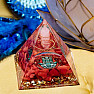 Hamsa Pyramid Orgonite with crystal crystal