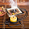 Incense burner metal black modern design