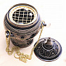 Brass incense burner black and gold