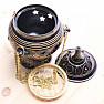 Brass incense burner black and gold