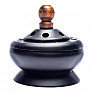 Metal incense burner black 7.5 cm