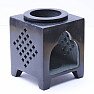 Aroma talc lamp Flower of life black