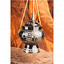 Brass incense burner black and gold