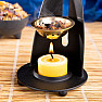 Lunar brass incense burner modern design