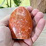 Calcite orange polished large freeform Madagascar 3