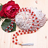 Japa Mala necklace made of carnelian beads and crystal