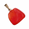 Carnelian tambled pendant