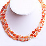 Chopped carnelian necklace