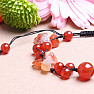 Carnelian bead bracelet with Shamballa clasp