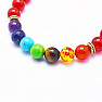 Chakra bracelet made of carnelian with Shamballa fastening