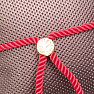 Red agate and hematite cut glitter drawstring bracelet