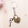 Heart keychain with key