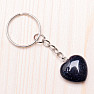 Keychain with blue aventurine heart size M