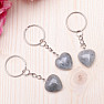 Keychain with labradorite heart size M