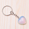 Keychain with opal heart size M