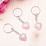 Keychain with rosette heart size M