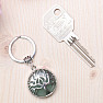 Keychain with aventurine and tree of life