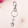 White howlite keychain with heart and angel