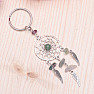 Dream catcher keychain with green aventurine and fluorite