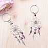 Keychain Dreamcatcher with pieces of amethyst