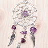 Keychain Dreamcatcher with pieces of amethyst