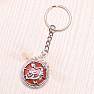 Keychain with red jasper and dragon