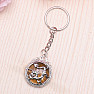 Keychain with tiger eye and dragon