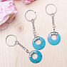 Keychain Circle with blue howlite