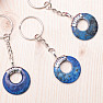 Keychain Circle with lapis lazuli