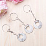 Keychain Circle with white howlite