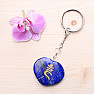 Lapis lazuli keychain heart with Ham symbol