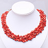 Coral chopped wide necklace