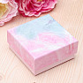 Paper gift box pink-blue for rings 5.2 x 5.2 cm