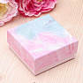 Paper gift box pink-blue for rings and earrings 7.5 x 7.5 cm