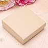 Brown paper gift box for rings and earrings 9 x 9 cm