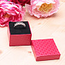 Paper gift box red patterned for rings 5 x 5 cm