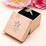 Paper gift box with flowers on rings 4.8 x 4.8 cm