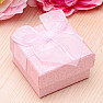 Paper gift box pink with organza for rings 5 x 5 cm