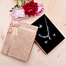 Paper gift box with ribbon for jewelry sets 12.5 x 16 cm